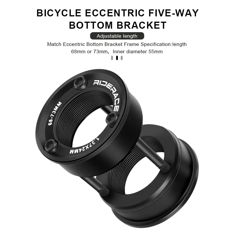 Bike Bottom Bracket Conversion Kit Bicycle Eccentric Bottom Bracket Bb68-73mm Adjustable American To Euro Cycling Crankset Part