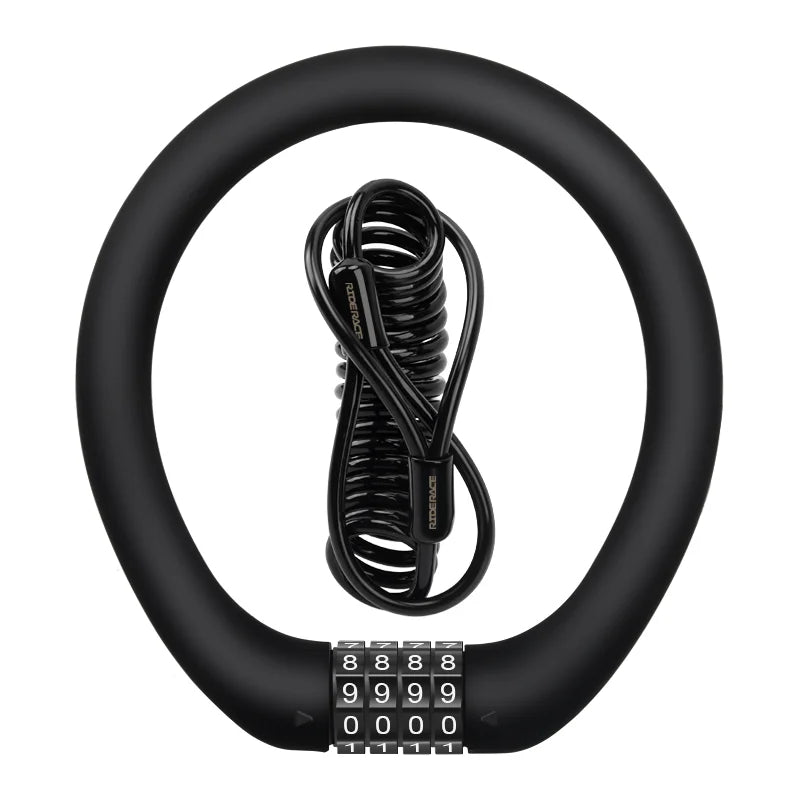 Bicycle Lock 4 Digit Password Bike Lock Waterproof Durable Outdoor Riding High Security Anti-Theft For Scooter Electric E-Bike