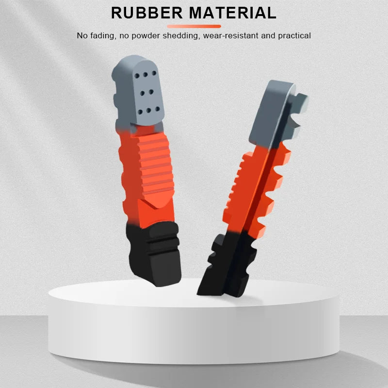 Bicycle Brake Pads Rim Drawer-Type Three-Color Brake Pad Rubber Replacement Road Bike Braking C-Brake With Mud Trough Silent