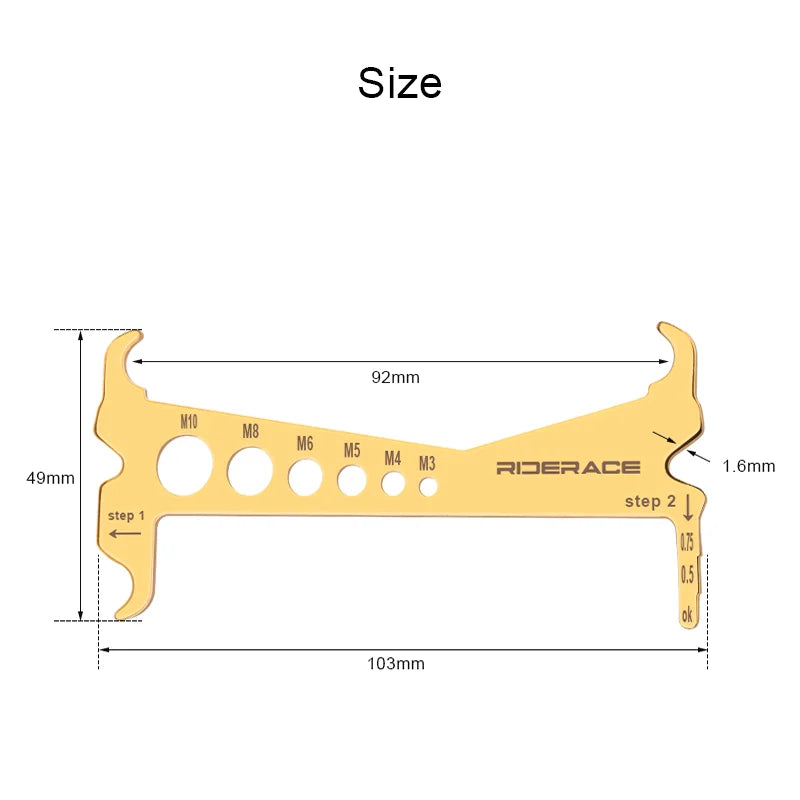 Bike Chain Wear Indicator Ruler Stainless Steel Bicycle Chain Wear Indicator Checker Cycling Chain Replacement Repair Tools