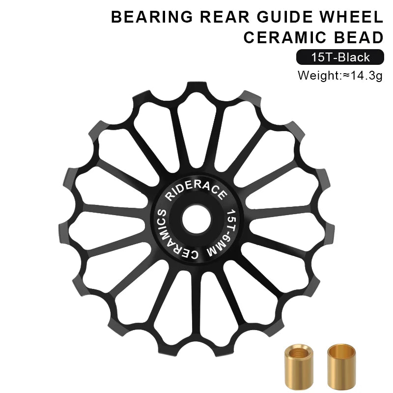 11/12/13/14/15/16T Bicycle Pulley Rear Derailleur Ceramic Bearing Lightweight Bike Wheel Guide Bearing Jockey Pulley For Shimano