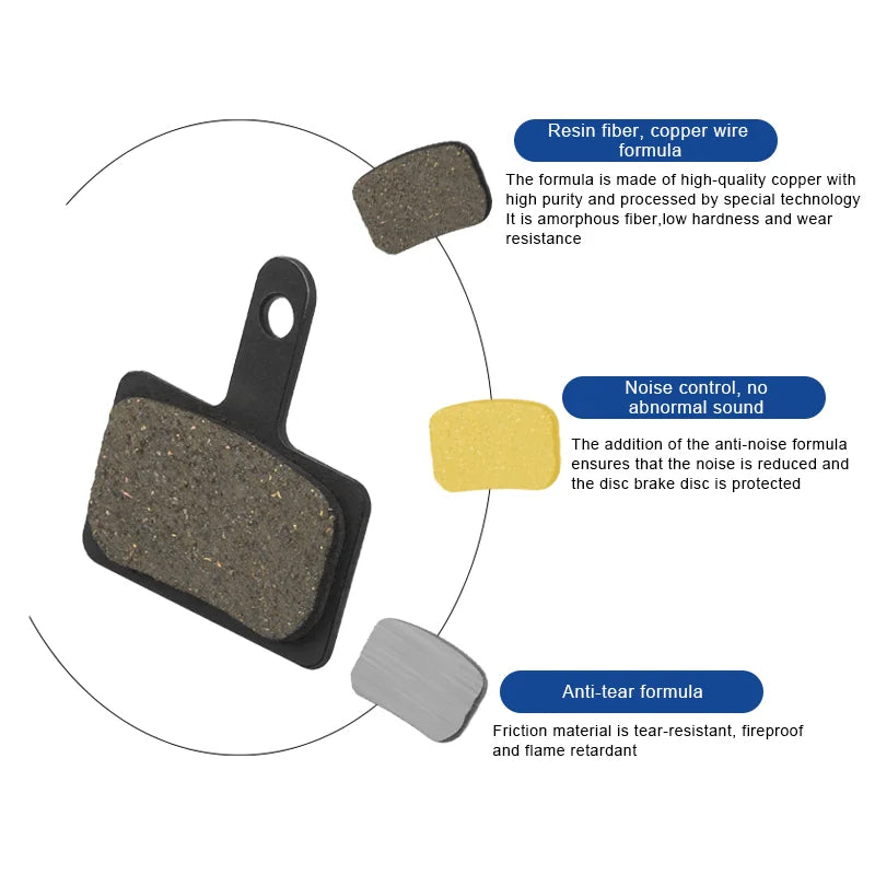 1-10Pairs Bike Hydarulic Disc Brake Pads Wear-Resistant For Shimano MT200 B01S B05S Bicycle Hydraulic Brake Pad MTB Disc Part