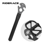 Bicycle Pedal Wrench Tool 9"16 15/24mm Sturdy Durable Stainless Steel MTB Road Bike Pedal Spanner Install Remover Repair Tool