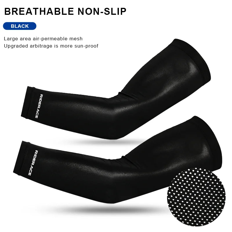 Ice Silk Sleeves Cycling Arm Sleeves Sun Protection Quick Dry Summer Outdoor Sports Running Basketball Cool Bicycle Arm Sleeves