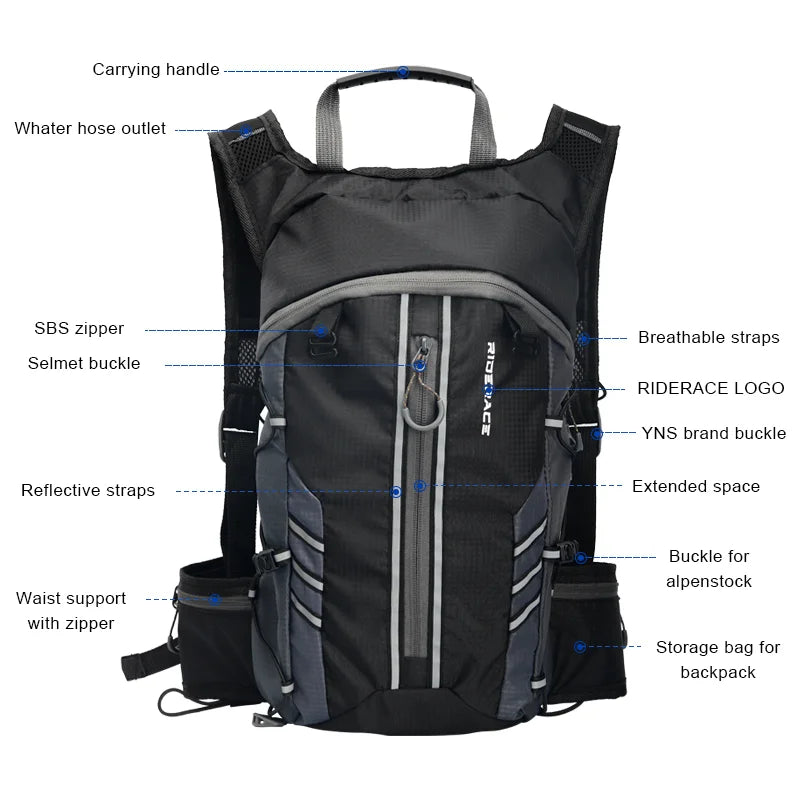 Bicycle Bag Climbing Hydration Backpack Foldable Bike Water Bag Waterproof Breathable Outdoor Cycling Portable Climbing Pouch