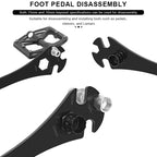 Bicycle Pedal Wrench Extra Long Handle Stainless Steel Sturdy Durable Bike Pedals Install Remover Removal Replace Repair Tool