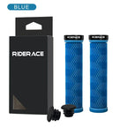 Bicycle Handlebar Grips Non-Slip Shockproof Comfortable Rubber Mountain Bike Handlebar Cover Ergonomic MTB Cuffs Lock On Ring