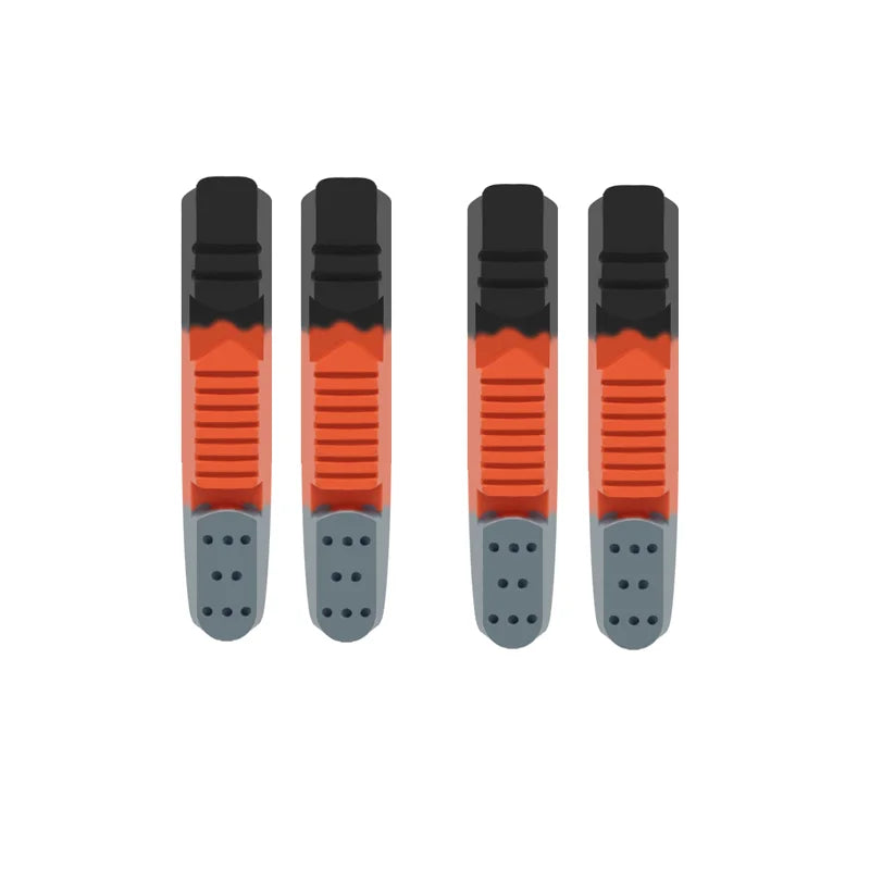 Bike Brake Shoes With Mud Trough Silent Aluminum Alloy Rim Friction Wheel Brake Bicycle Brake Pads Replaceable Rubber Sheet