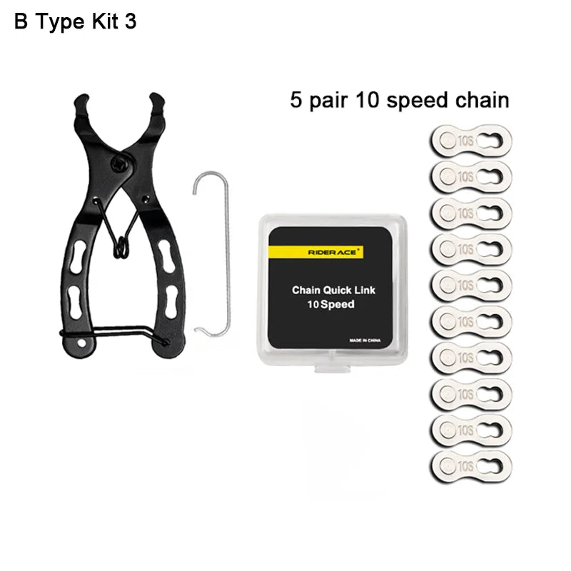 Bicycle Repair Tool Set Chain Wear Checker 6/7/8/9/10/11 Speed Joint Magic Buckle MTB Chain Link Plier Bike Buckle Chain Breaker