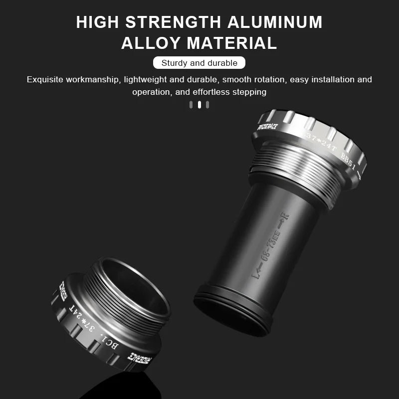 BB68-73mm Bicycle Bottom Bracket Adapter Crank 1.37/24mm For Road Bike Hollowtech Central Axis Aluminum Alloy MTB Accessories