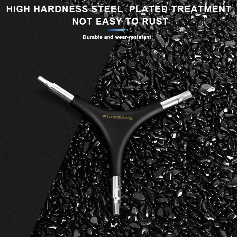 Bicycle 3 Way Hex Keys Wrench 4/5/6mm Y Shape Allen Key Triangle CR-V Steel Multifunctional Mountain Road Bike Repair Tool