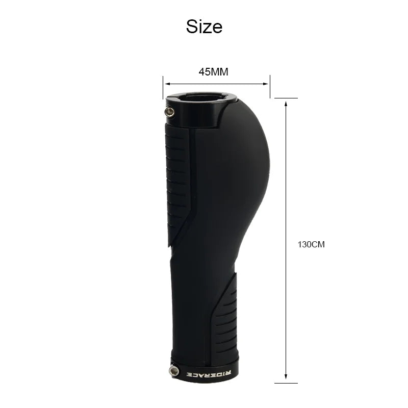 Bicycle Handlebar Grips TPR Ergonomic Rubber Handle Non-Slip Shock Absorption Mountain Bike Handlebar Cover Double Side Lock On