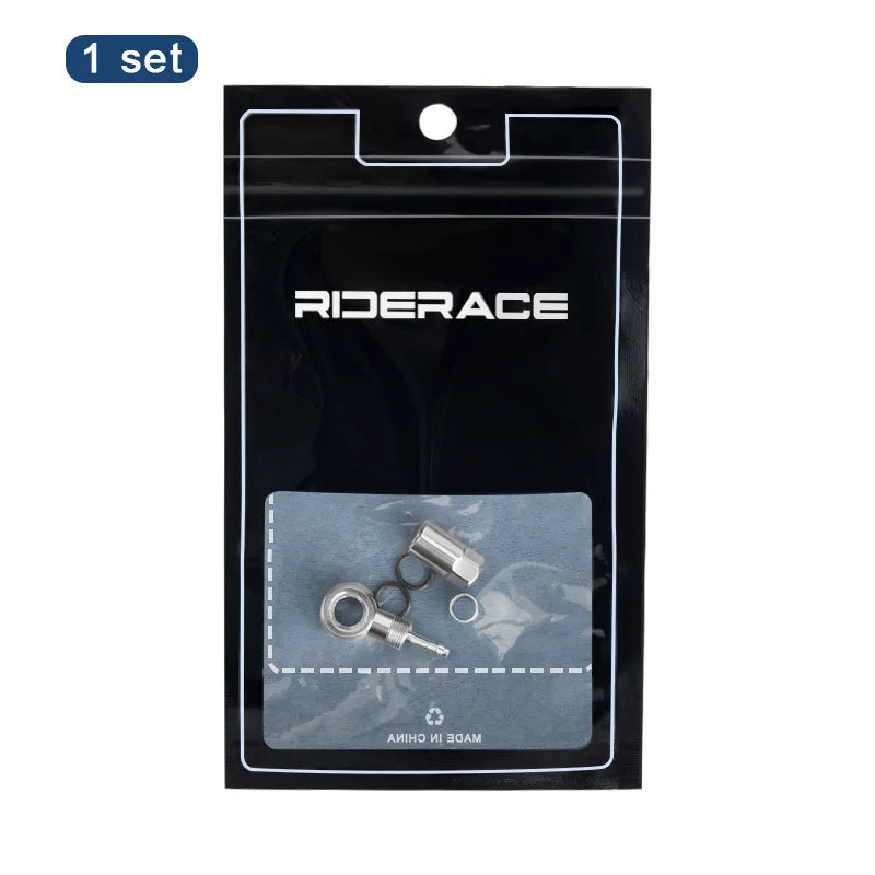 Bicycle Hydraulic Brake Banjo Fitting Stainless Steel Bike Hydraulic Cable End Connector Banjo Set Cycling Oil Needle Olive Head