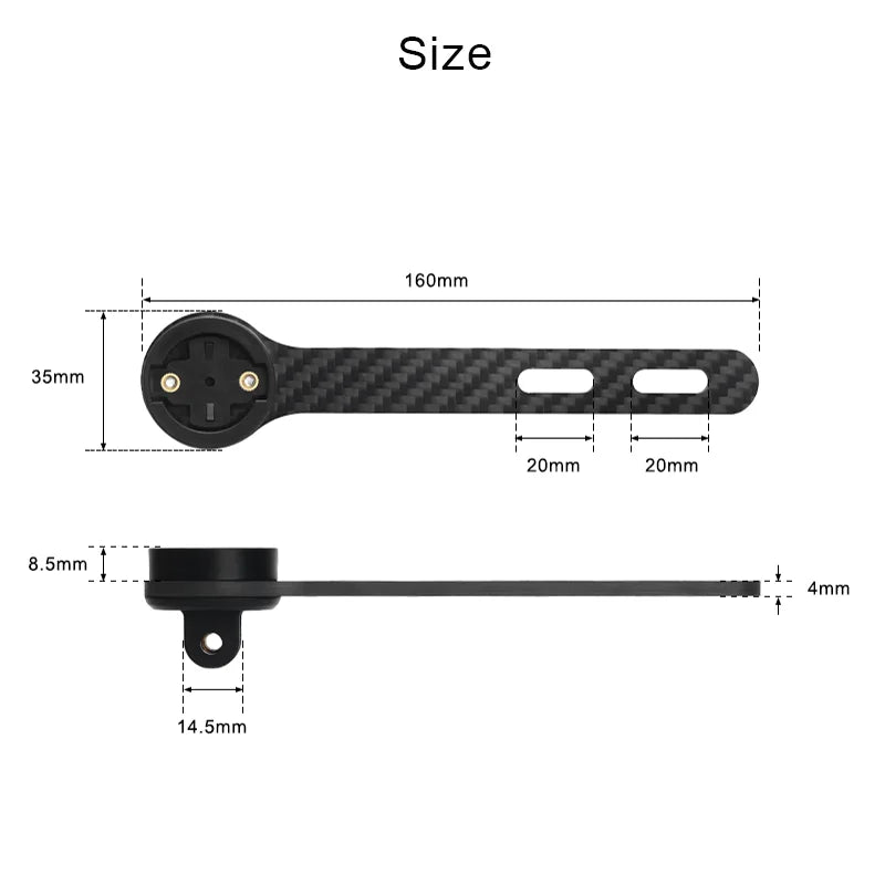 Bicycle Computer Holder Carbon Fiber Bracket Road Bike Stopwatch Speedometer Mount For Garmin Bryton Gopro Adapter Light Stand