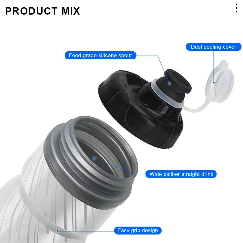 620ML Bike Water Bottle PP Dual Layer Insulated Thermal Cup Bicycle Bottle Portable Squeeze Drinking Outdoor Riding Sport Kettle