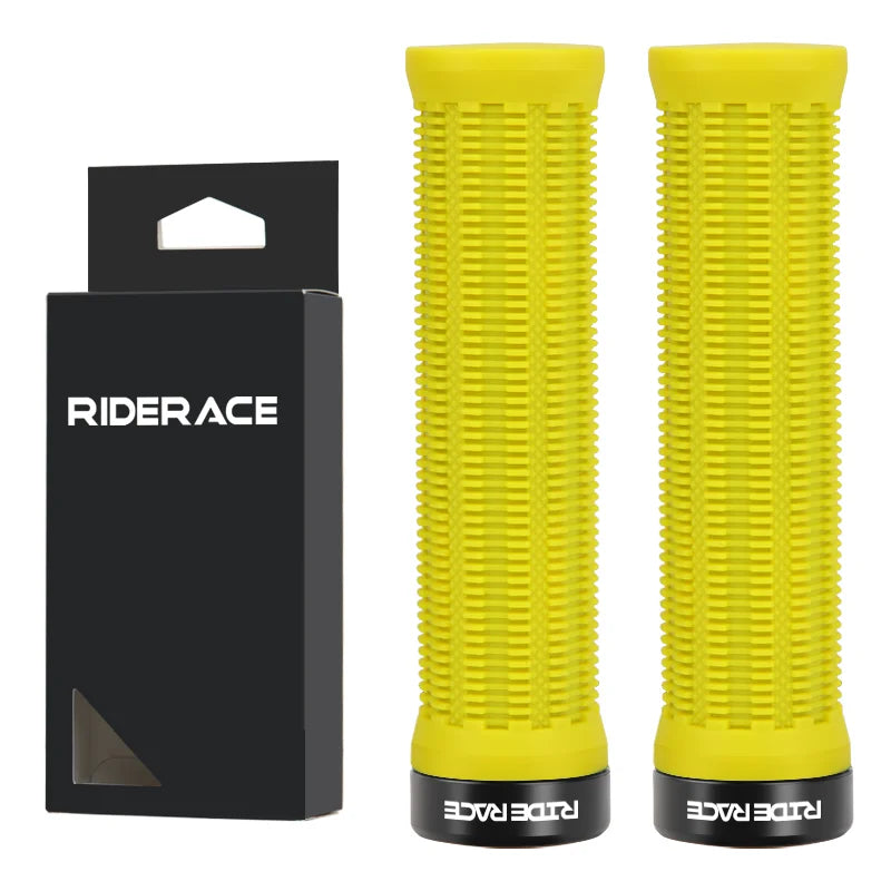 1Pair MTB Grips TPR Rubber Ergonomic Comfortable Mountain Bike Handlebar Grips Anti-Skid Shock-Absorbing Bicycle Handlebar Cover