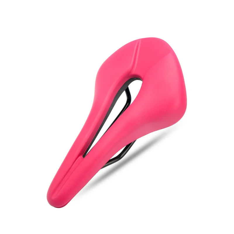 Bicycle Saddle Breathable Hollow Design PU Leather Soft Comfortable Seat MTB Mountain Road Bike One-Piece Cushion Cycling Parts