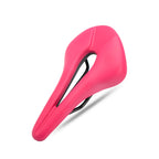 Bicycle Saddle Breathable Hollow Design PU Leather Soft Comfortable Seat MTB Mountain Road Bike One-Piece Cushion Cycling Parts