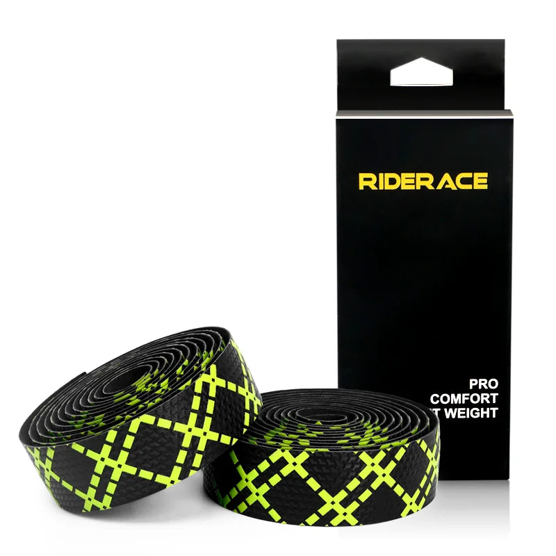 Bicycle Handlebar Tape With 2 Bar Plug Anti-Slip Shock Absorption Road Bike Wrap Straps Pu+Eva Racing Grip Tape Comfortable Soft