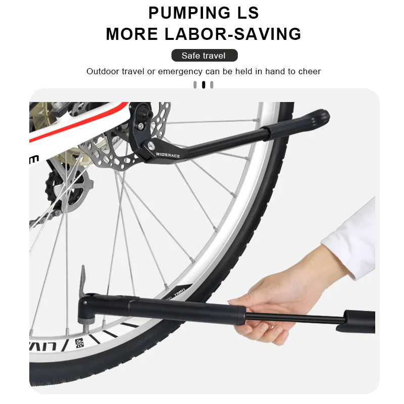 Portable Bicycle Hand Air Pump Schrader/Presta Valve Bike Tire Hand Inflator Ultraligh Outdoor Riding Pump Cycling Accessories