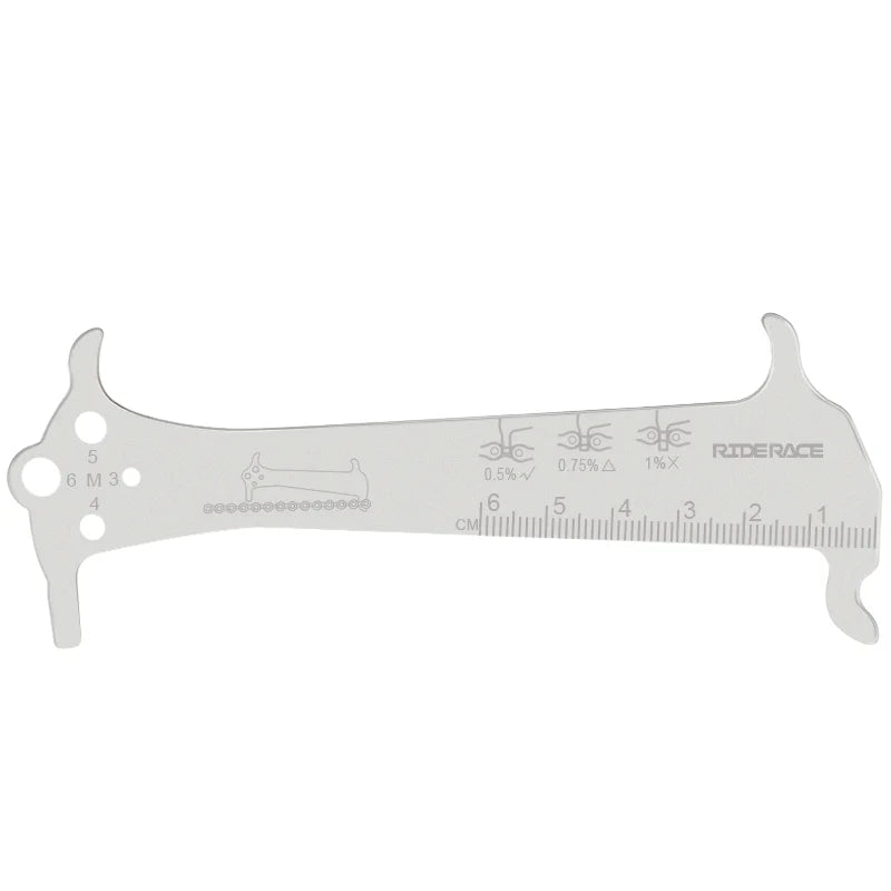 Bicycle Chain Checker Aluminum Alloy Road Bike Chain Wear Indicator Ruler Repair Tool Cycling Chain Gauge Measurement Checker