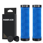 MTB Bike Handlebar Grips TPR Rubber Non-slip Comfortable Aluminum Alloy Lock On Bicycle Handlebar Cover Cycling Accessories