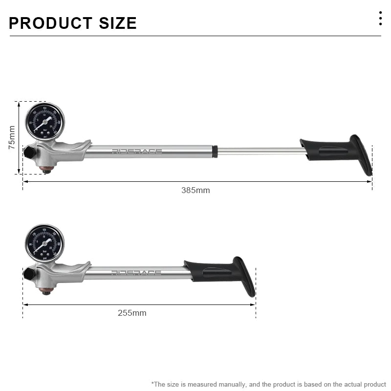 300PSI High Pressure Bicycle Pump With Gauge For Fork Suspension Shock Absorber Bike Air Inflator Hand Pump Schrader Valve