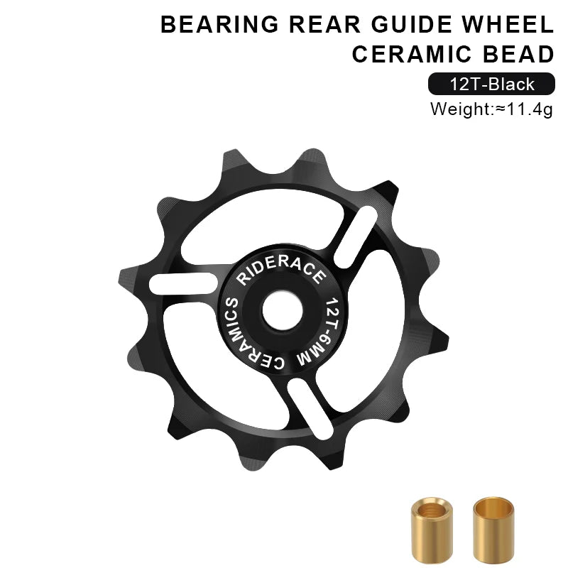 11/12/13/14/15/16T Bicycle Pulley Rear Derailleur Ceramic Bearing Lightweight Bike Wheel Guide Bearing Jockey Pulley For Shimano