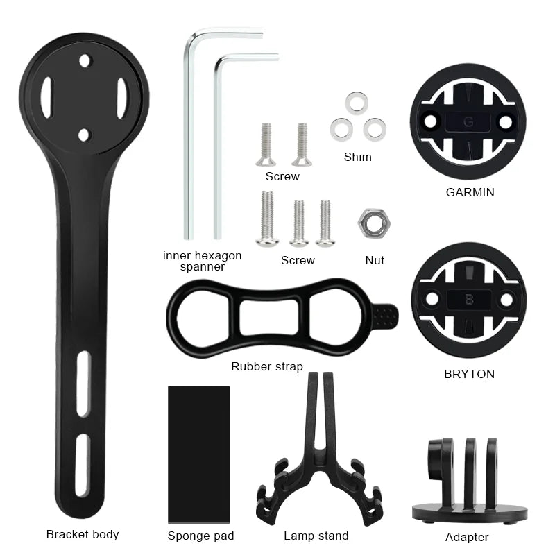 Bicycle Computer Mount Bracket Nylon Ultralight Bike Handlebar Stopwatch Speedometer Mount For Garmin Bryton Gopro Light Stand