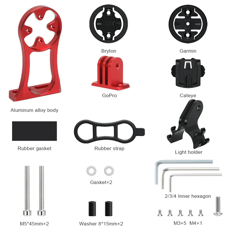 Bicycle Computer Camera Holder Aluminum Alloy Bike Handlebar Mount Stopwatch Speedometer Bracket For Garmin Edge Bryton Cateye