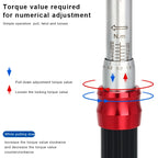 Bicycle Torque Wrench Set 15Pcs 1/4'' Drive 2-24Nm Double Scale Precise Ratchet Wrench Bike Allen Key Tool Socket Spanner Kit