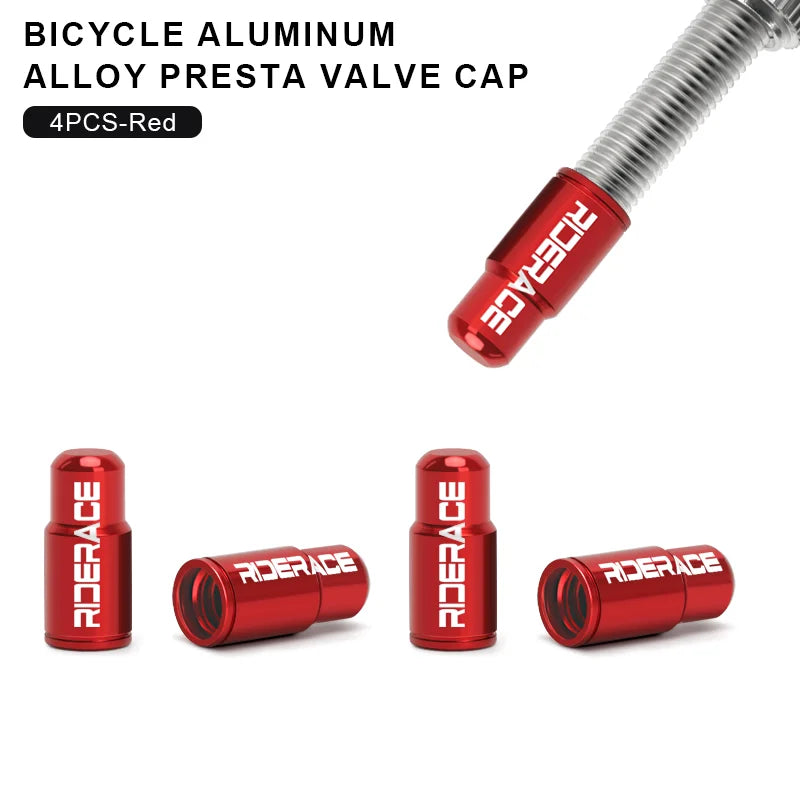 2/4/Pcs Bicycle Tire Valve Cap Aluminum Alloy MTB Road Bike Tube Tyre Gas Nozzle Cover For Fv Presta Valve Dustproof Protector