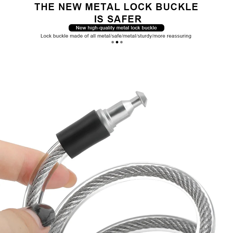 Bicycle Lock Portable Anti-Theft Steel Cable Lock High Security Bike Cable Lock Cycling Accessories For Scooter Electric E-Bike