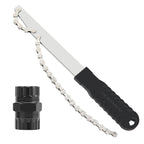 Bike Flywheel Removal Tool Kit Bicycle Flywheel Socket Tool High Strength Steel MTB Chain Whip Cassette Sprocket Remover Tool
