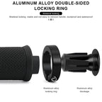 1Pair Bike Grip With End Cap Fixed Gear Lock-on Ring Mountain Bicycle Handlebar Grips Rubber Anti Slip Shock Absorbing MTB Cuffs