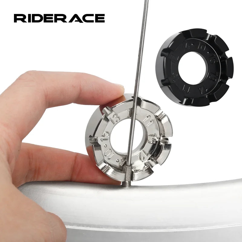 Bicycle Spoke Wrench Tool 8 Way Groove Spoke Nipple Key Road Bike Wheel Rim Adjuster Spanner Portable Cycling Spoke Repair Tool