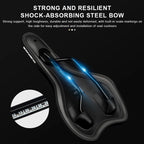 Bicycle Saddle Widen Thicken Ergonomic Soft MTB Mountain Road Bike Seat Shock Absorbing Comfortable Pu Leather Cycling Cushion