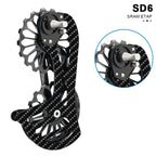 Bicycle Rear Derailleur Carbon Fiber Ceramic 13T 17T Pulley Guide Wheel For Shimano R5800 R6800 R7000 R8000 R9000 For Sram