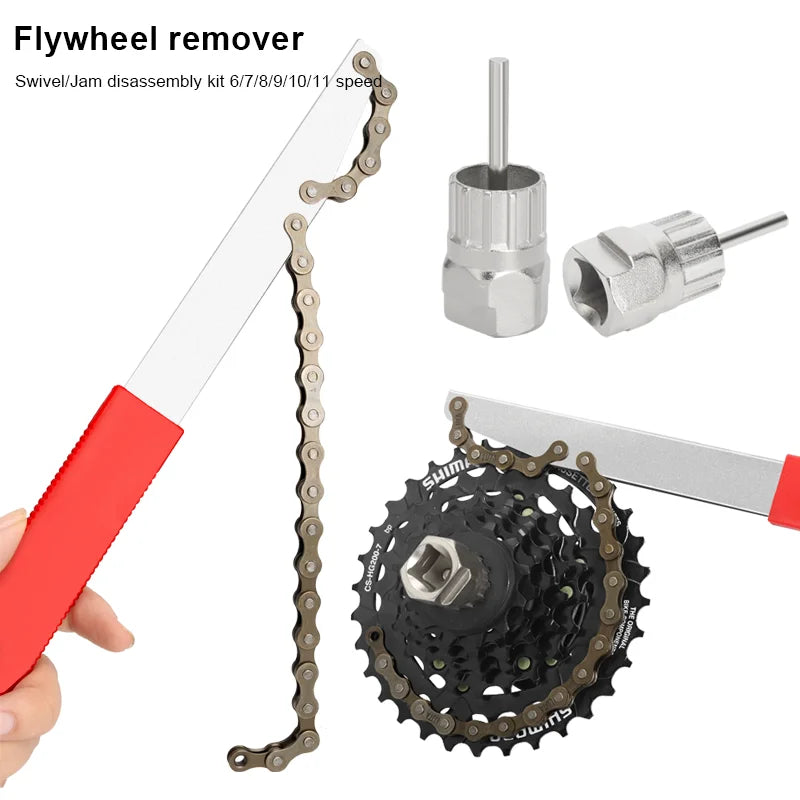 Bicycle Cassette Sprocket Remover 12 Teeth MTB Road Bike Rear Hub Cog Flywheel Extractor Socket Wrench Cycling Repair Tool