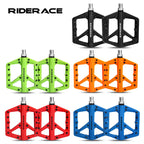Ultralight Sealed Bearings Bike Pedals Nylon Anti-Slip Footboard Wide Flat Platform MTB Road Bicycle Pedals Cycling Accessories