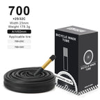 2Pcs Bicycle Inner Tube For AV FV Schrader Presta Valve 700C 18 23 25 28 32 35 43C 48/60mm Bike Inner Tube Cycling Accessories