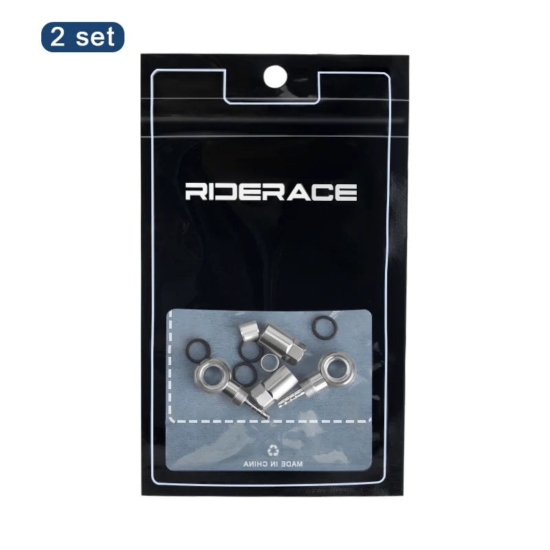 Bicycle Hydraulic Brake Banjo Fitting Stainless Steel Bike Hydraulic Cable End Connector Banjo Set Cycling Oil Needle Olive Head