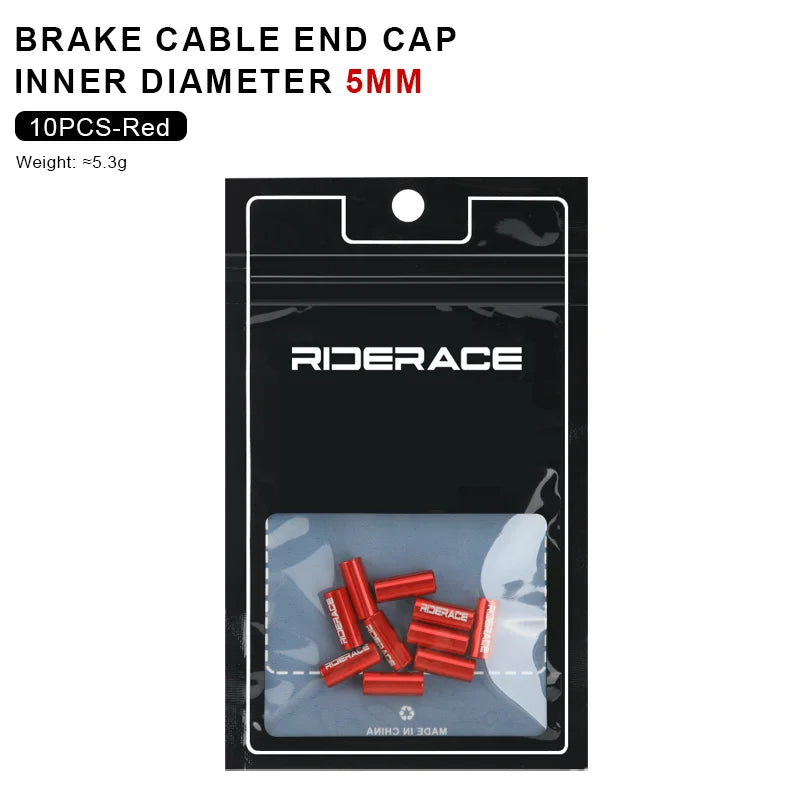 10Pcs/Lot Bicycle Derailleur Cable Housing End Cap Aluminum Alloy 4mm 5mm Bike Shift Brake Cable Ends Line Cap Wire Tube Plugs