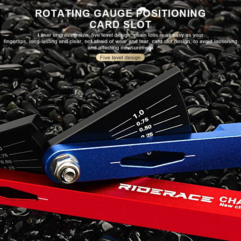 Bicycle Chain Wear Indicator Tool Aluminium Alloy Bike Chain Stretch Detection Caliper Tool MTB Chain Gauge Measurement Checker