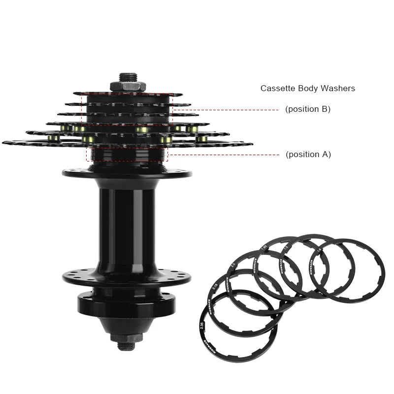 Bicycle Hub Washer MTB Road Bike Bottom Bracket Washer For Grooved Type Hub Flywheel Cassette Gasket 1/1.5/2/1.85/2.18/2.35mm