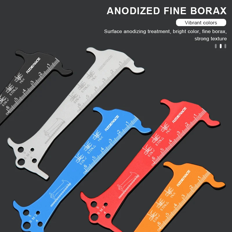 Bicycle Chain Checker Aluminum Alloy Road Bike Chain Wear Indicator Ruler Repair Tool Cycling Chain Gauge Measurement Checker