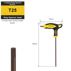 T25 2.5/3/4/5/6/8/10mm Bike Hex Key Allen Wrench T-Shaped Extended Plastic Handle With Double Ends Multifunctional Hand Tool