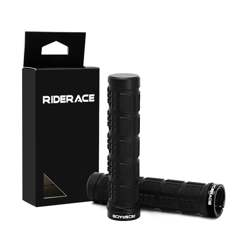 MTB Bike Grips Alluminium Alloy Lock Ring Bicycle Handlebar Cover Anti-Skid Durable Shock-Proof Rubber Grips Cycling Accessories