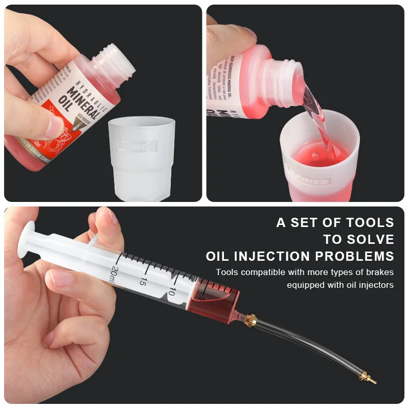Bicycle Brake Bleed Set Bike Brake Mineral Oil For Shimano Hydraulic Disc Brake Bleeding Tool Cycling Brake Oil Bleed Kit Tool