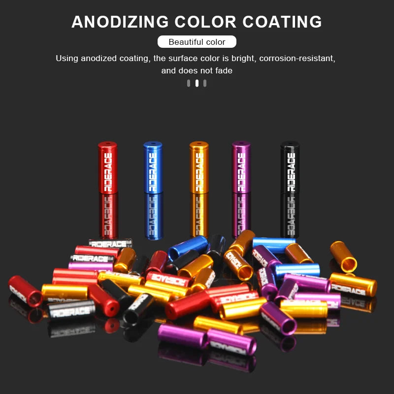 10Pcs/Lot Bicycle Derailleur Cable Housing End Cap Aluminum Alloy 4mm 5mm Bike Shift Brake Cable Ends Line Cap Wire Tube Plugs